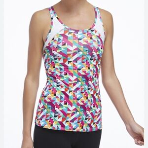 Fabletics Carlsbad Multi-colour Geometric Yoga Athletic Tank Top
